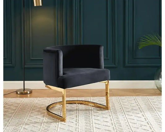 K Elite Accent Chair in Holly Black 0510F-BK Kw365