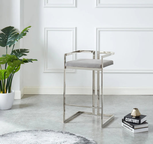 Norma Stainless Steel Base Barstool Grey 3277 KW365