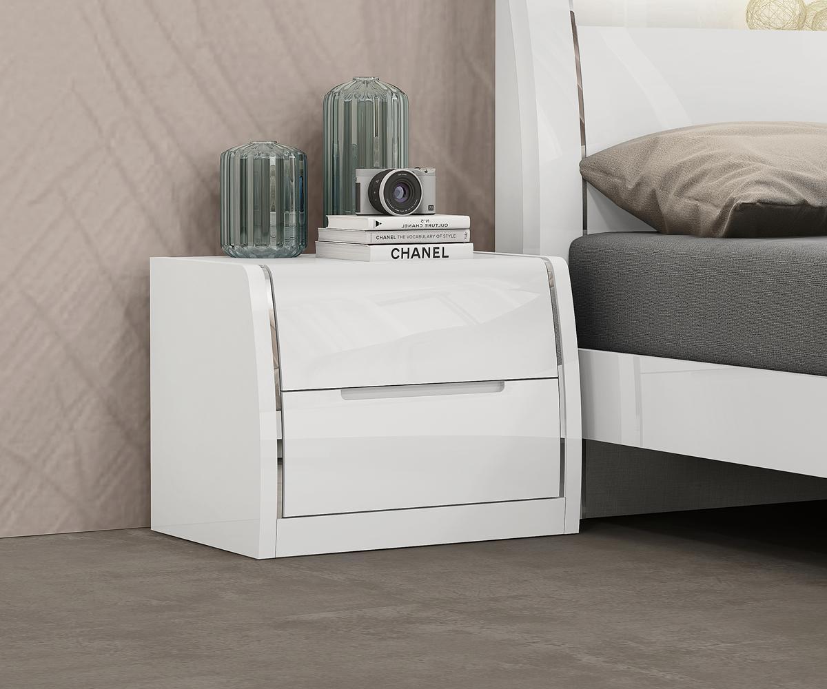 K-Living Phoebe Modern 6 PC Queen Bed Set with LED Lights