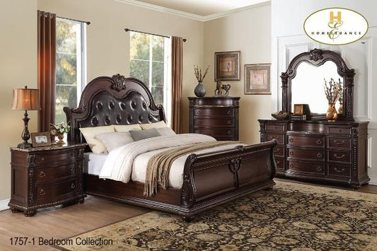 The Cavalier Collection 6pcs Queen Solid Wood Bedroom Set
