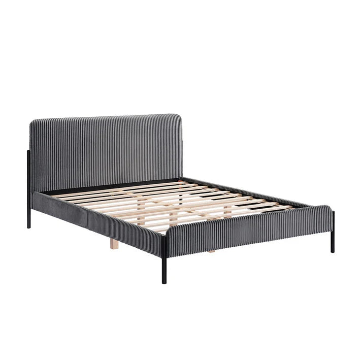 Platform Bed Soft Grey Corduroy IF 5587-365