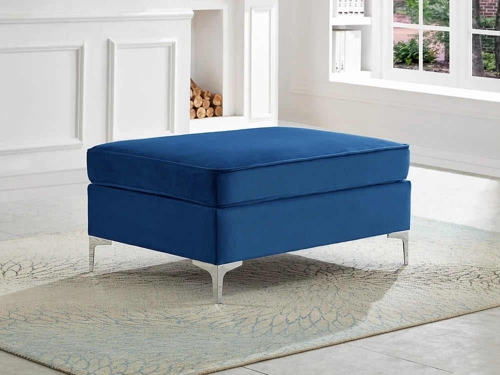 Blue Velvet Fabric Sofa Set with Deep Tufting IF8008