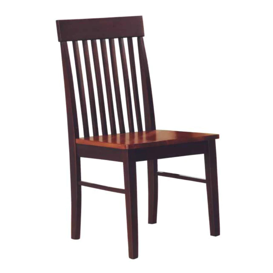 Espresso Oak Wood Dining Chairs (Set of 2)