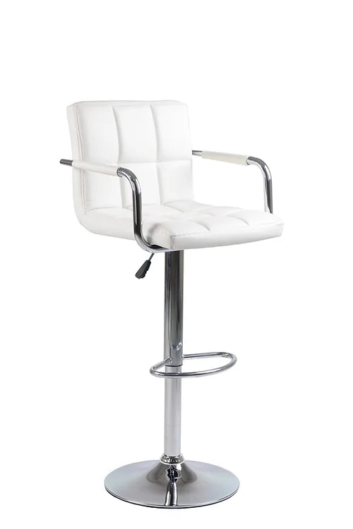 Bar Stool - Adjustable Height White ST-7733