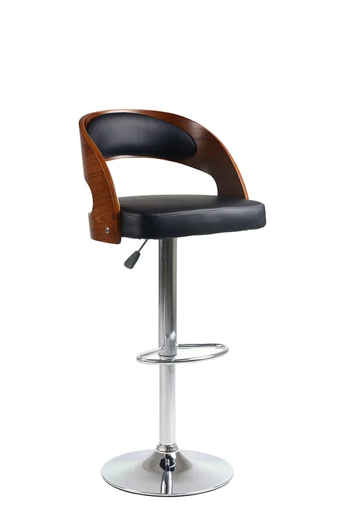ST-7505 Black PU with Wood Backing Adjustable Bar Stool