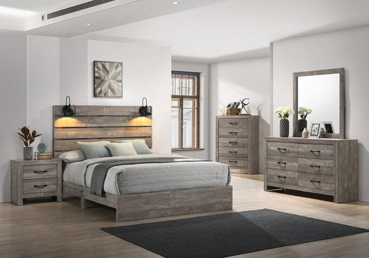 IF Charlotte Bedroom Collection - Queen Bed + Dresser + Mirror + Night Stand