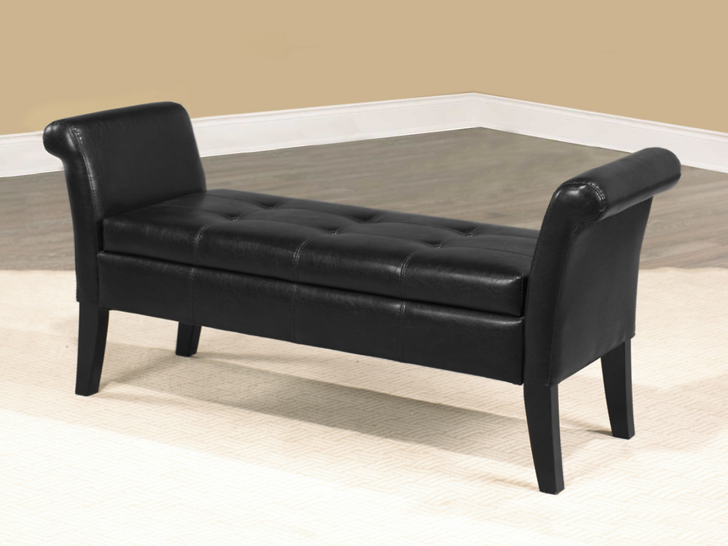 Black Storage Bench IF-668-BK