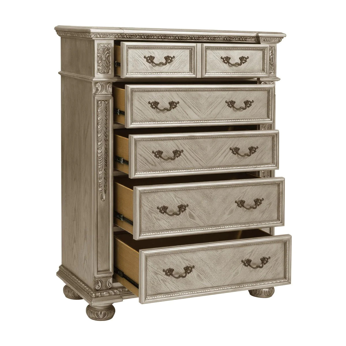 Catalonia Platinum Gold Bedroom Collection HE365
