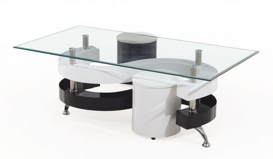 ' IF-2055 -'S' shaped Coffee Table Set with 2 Stools'