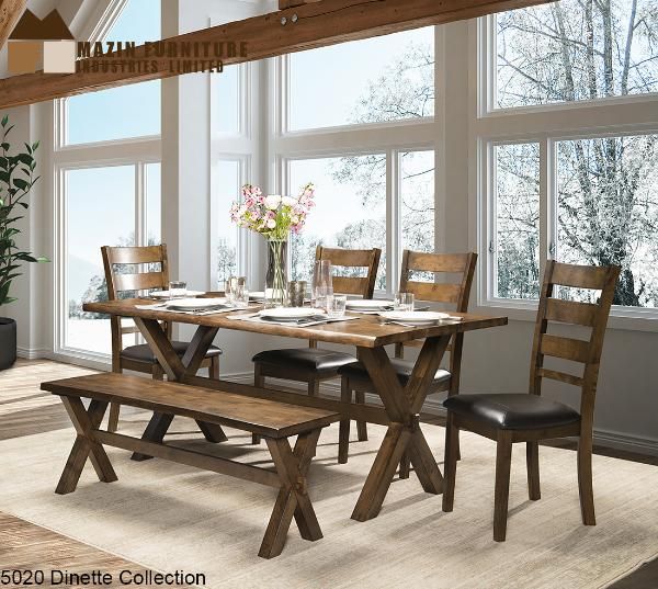 Solid Wood Dinette Set with Bench MA10 5020DR-3