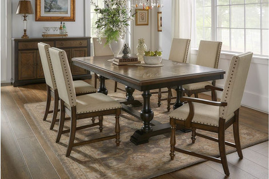 MA-5703 Two Tone Brown Finish Dining Set