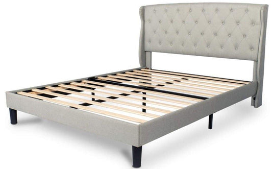 Grey Fabric Tufted Bed Queen size only MZ 1895-365