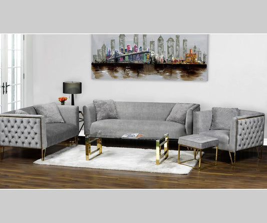 Grey Aura (3 PC) Sofa Set KW365