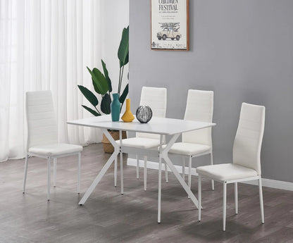 5PC Dining Set White 9705 KW Nash