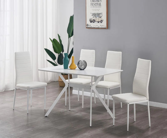 5PC Dining Set White 9705 KW Nash