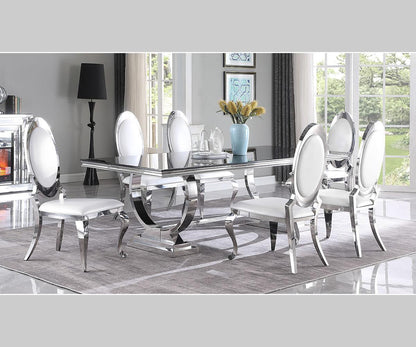Elara with Divina Dining Set Black/White Chairs Option Web Exclusive