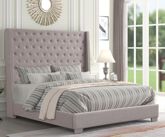 Lyra Fabric Bed Grey B650 - KW365