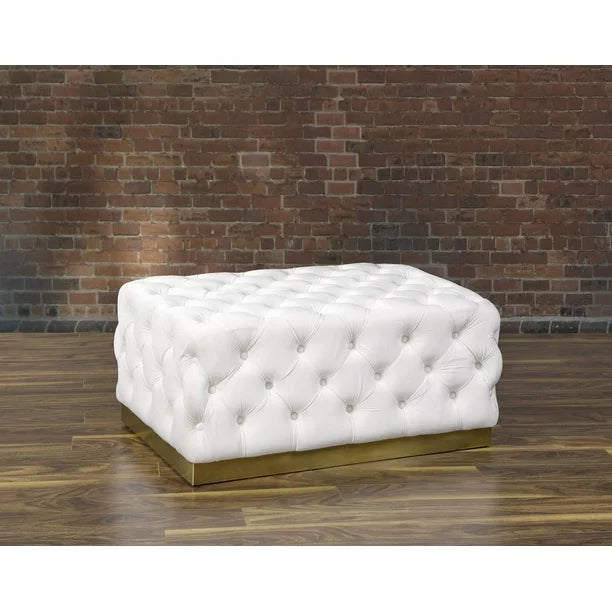 Portia Tufted Velvet Ottoman