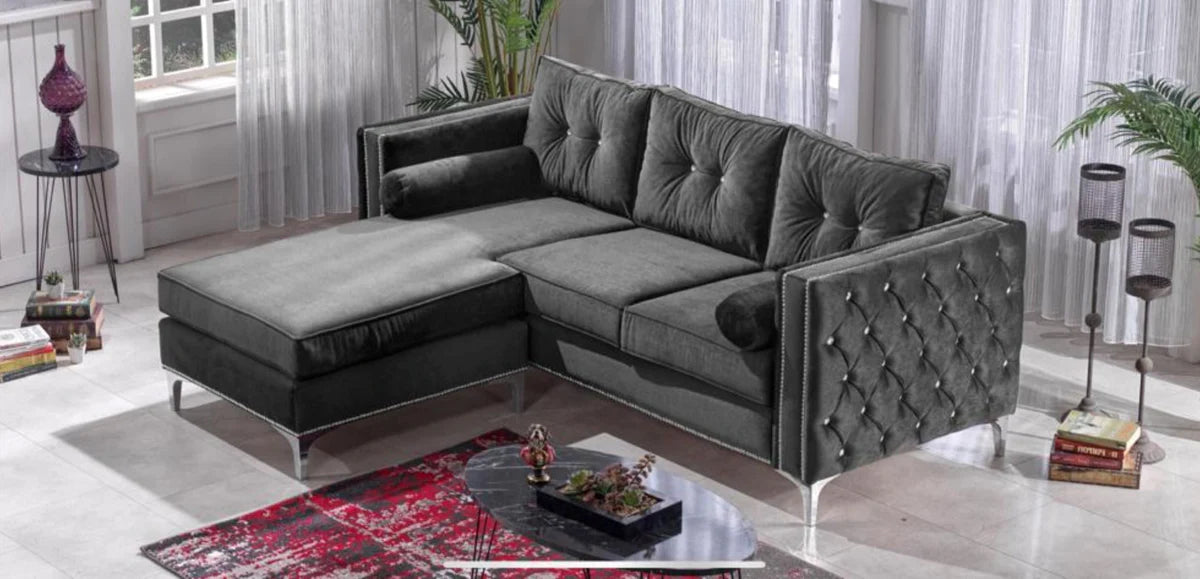 Alaska Sectional Sofa - Grey Velvet BGTI365