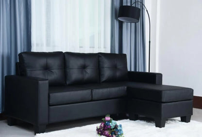 Sectional Sofa - Black PU Anna Bol-365