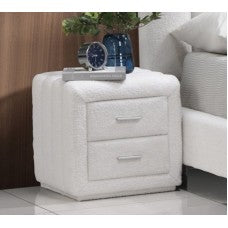 IF-5101 Night Stand Soft White Teddy Bear Fabric