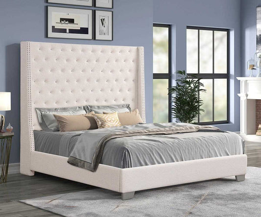 Lyra Fabric Bed Beige B650 - KW365