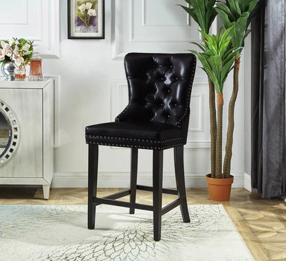 Bar Stool - Black Vinyl Fabric ST-6015