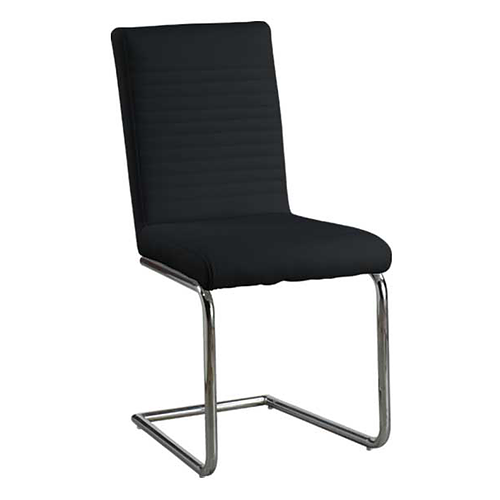 Black Cushioned Chair with Chrome Legs IF05 C-1040B