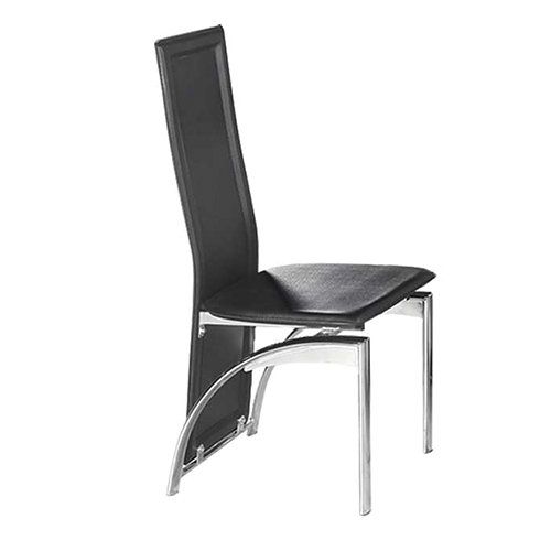Black Modern Chair with Chrome Legs IF05 C-5067
