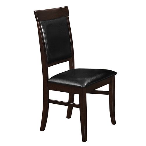 Black PU Chairs with Espresso Legs IF05-C-1051