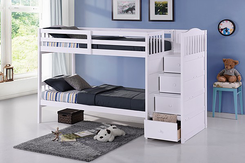 Bunk Bed With 4 Pullout Storage Drawers with ext. kit IF05-B-5900