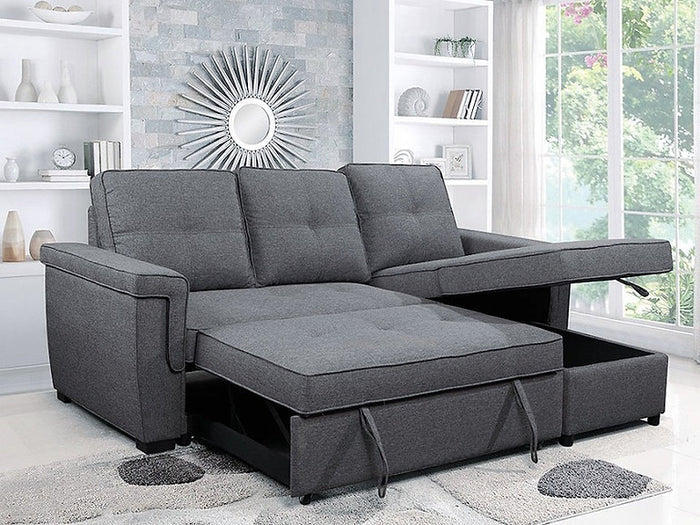 Reversible Grey Fabric Sofa Bed 9040 IF365