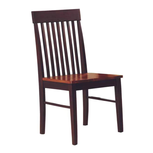 Espresso Oak Wood Dining Chairs (Set of 2)