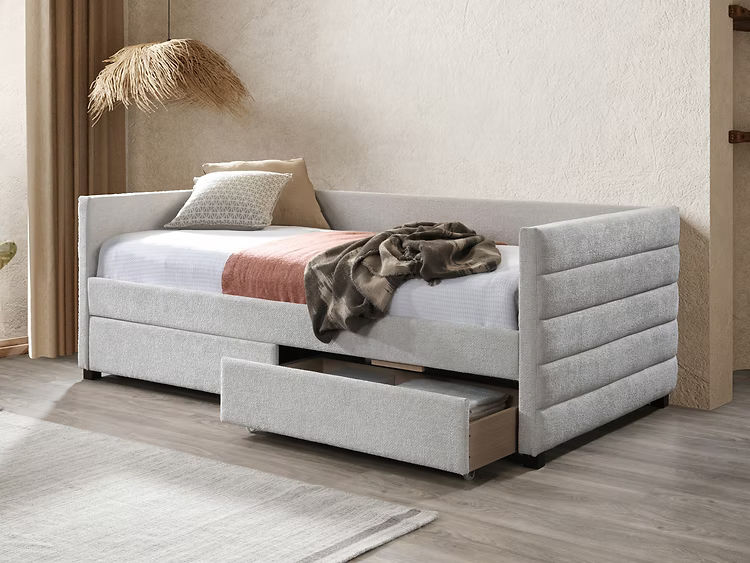 Single Day Bed With 2 Pull-Out Storage Drawers 302-365
