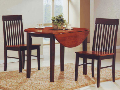 Espresso Oak Wood Dining Chairs (Set of 2)