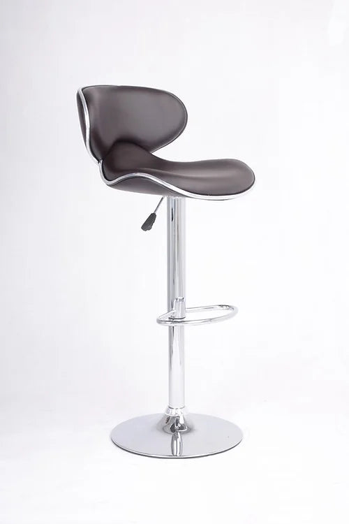 Adjustable Bar Stool - Brown and Chrome ST-7701