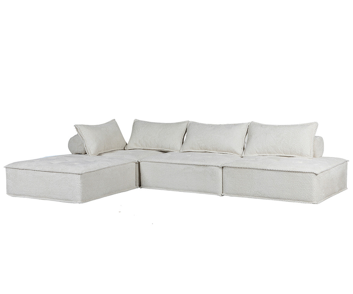 Europa Sectional Sofa Cream F050/ Grey KW365