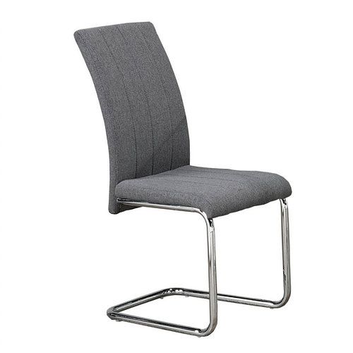 Grey Fabric Chairs With Chrome Legs IF05 C-1780