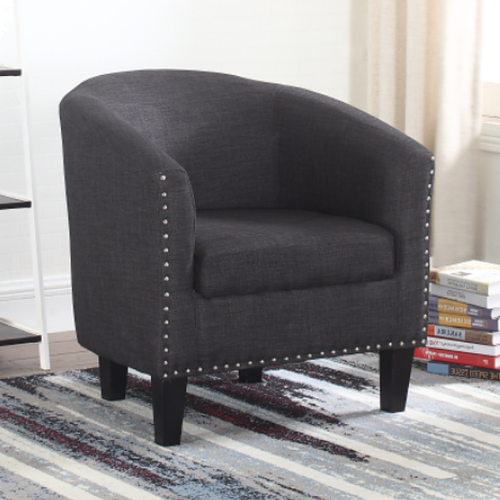 Grey Fabric With Nail Heads IF05-6804