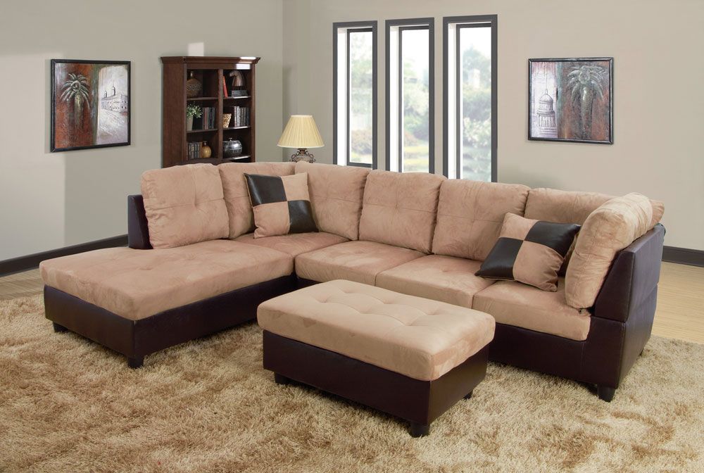 Fabric Sectional with Reversible Chaise and Matching Ottoman IF-9420/IF-9421 IF 365