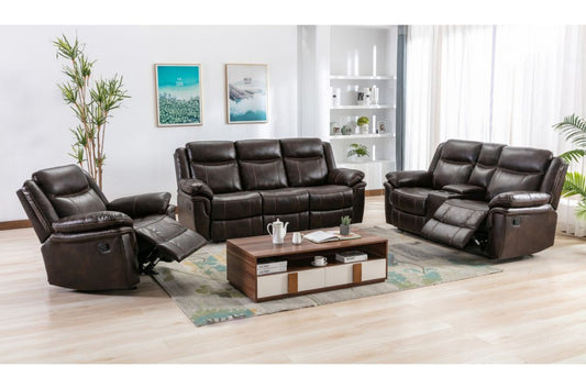 Modern Style Brown Recliner Sofa Set