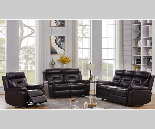 High Grade Leather 3 Pieces Recliner Set (Marvel)