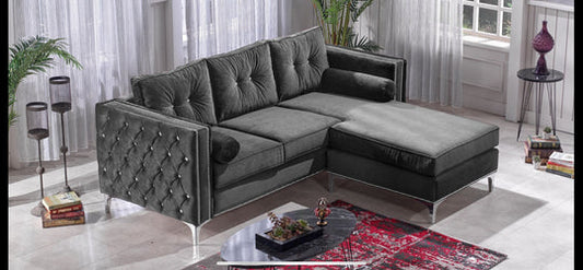 Alaska Sectional Sofa - Grey Velvet BGTI365