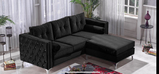 Alaska Sectional Sofa - Black Velvet BGTI365