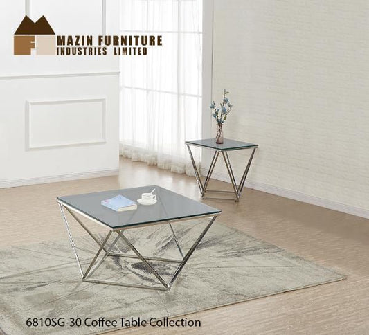 MA 6810SG-30 The Colin Coffee Table Collection with Stainless Steel frame and Sm