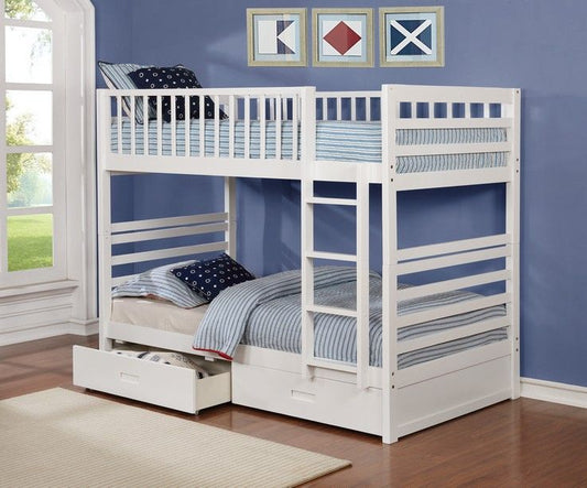 White Bunk Bed B-110-E